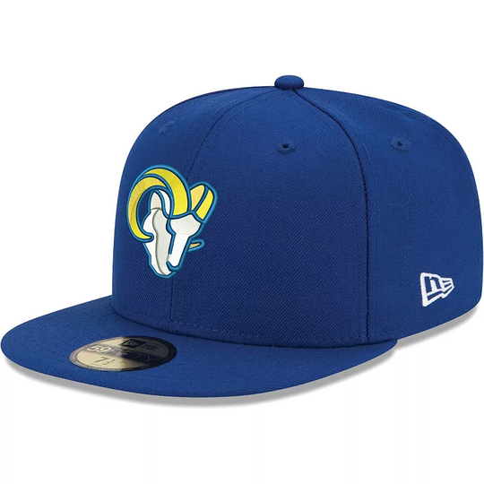Men's New Era Royal Los Angeles Rams Omaha Ram Head 59FIFTY Fitted Hat, Size: 8, Blue