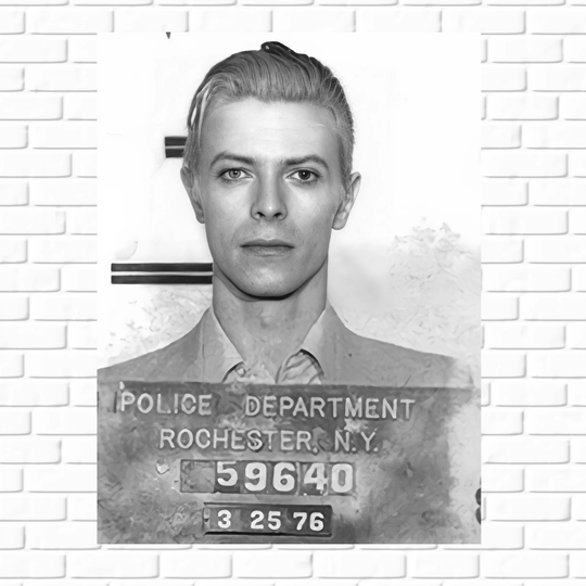 David Bowie, Mugshot, Ziggy Stardust, Cbgb, Art Rock, Glam Rock Decor, Music Photo
