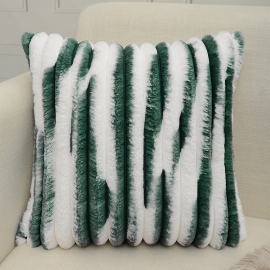 2 Polyester Blend Throw Square Pillow Cover & Insert, 5 Colors (Double Sides) (With/Without Inserts) - green