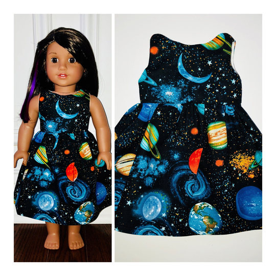 18" Doll Clothes/Outer Space Dress/18" Dress/18 Inch Clothes/18 Dress/Outer Dress