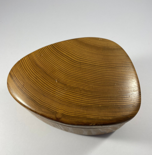 Hand Turned Wooden Trinket Box Signed K & R Nevela "00