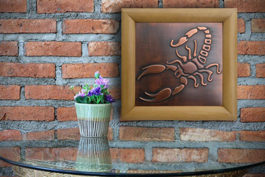 Scorpion Zodiac Plaque, Scorpio Symbol, Framed, Picture Of Scorpion, Horoscope Scorpio