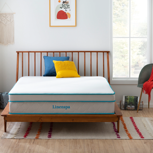 Linenspa Essentials 12-in Soft Full Hybrid Memory Foam/Coil Blend Mattress in a Box in White | LSES12FFGFSP