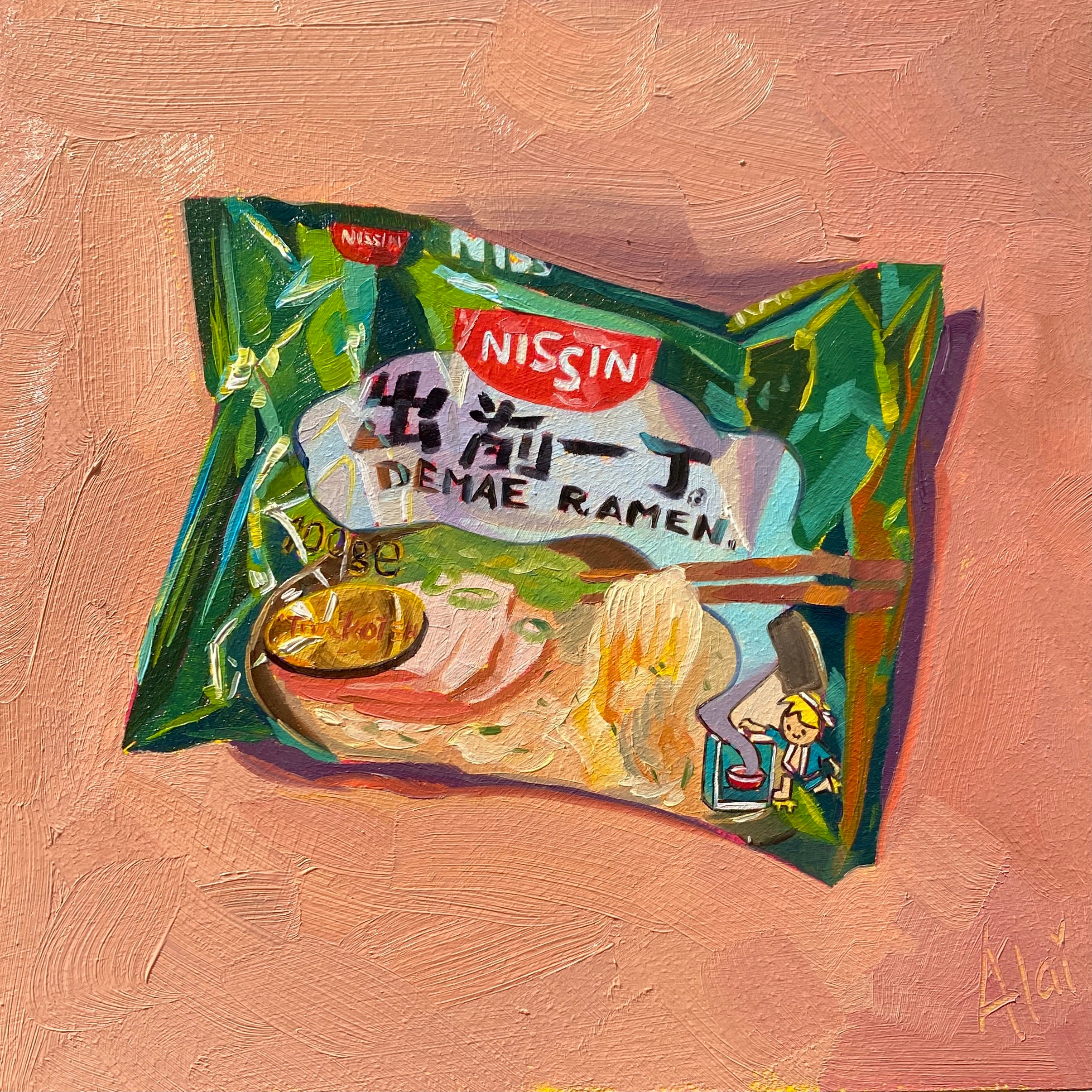 Ramen - Oil Painting Print Digital Print From Still Life Food | Food/Still