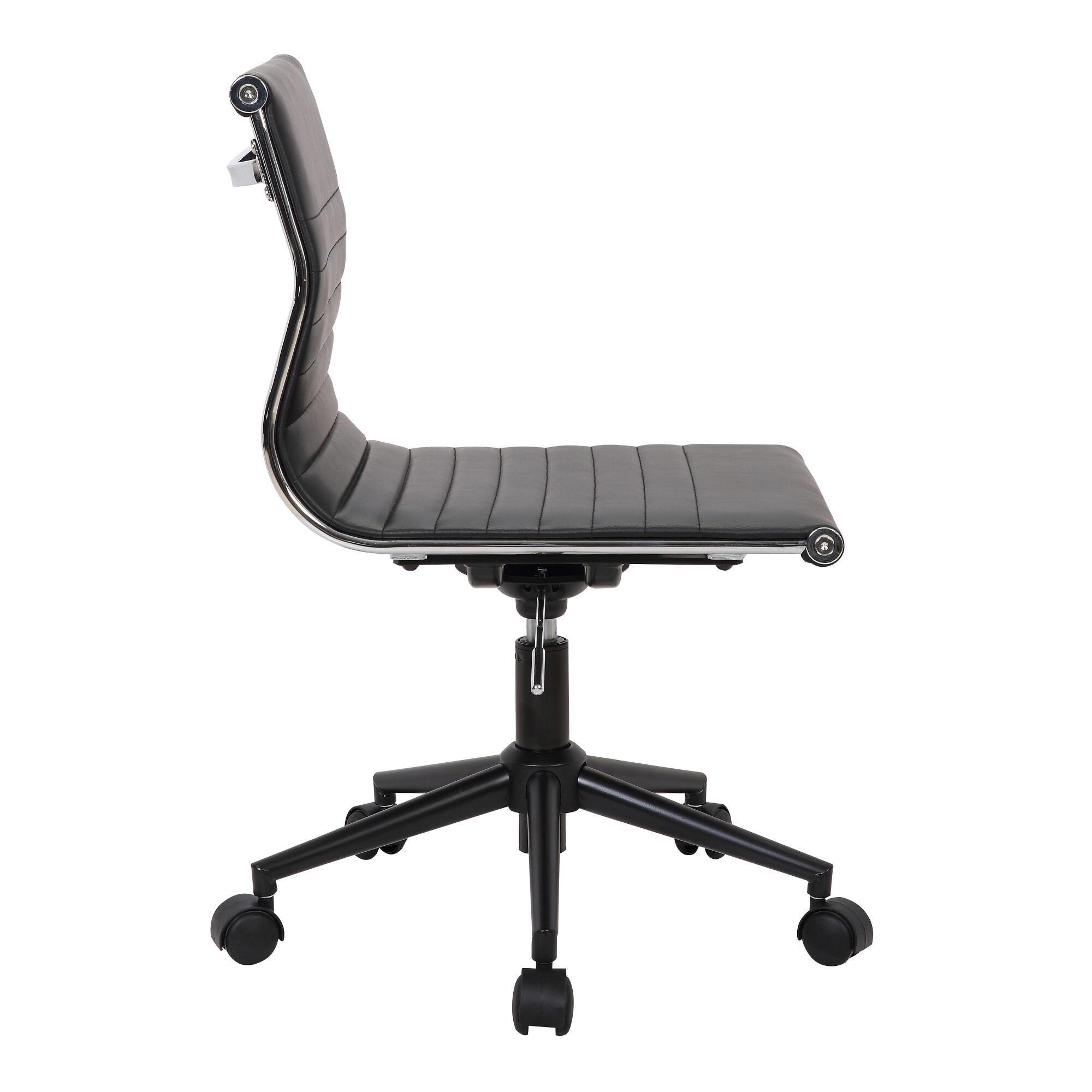 Faux Leather Ayden Upholstered Home Office Chair: Brown by World Market