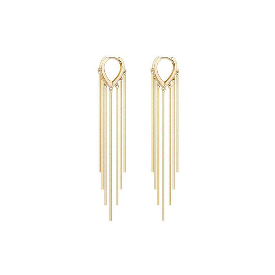 Minimalist Tassel Fringed Drop Dangle Earrings