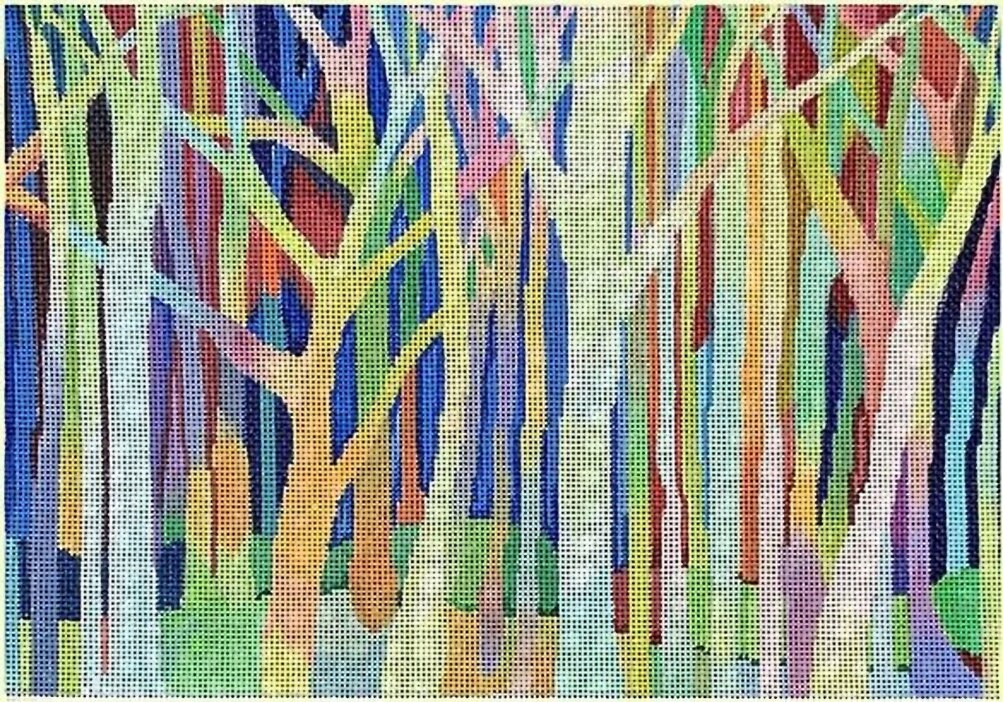 Needlepoint Handpainted Brenda Stofft Into The Woods ~ Choose 13 Or 18 Mesh