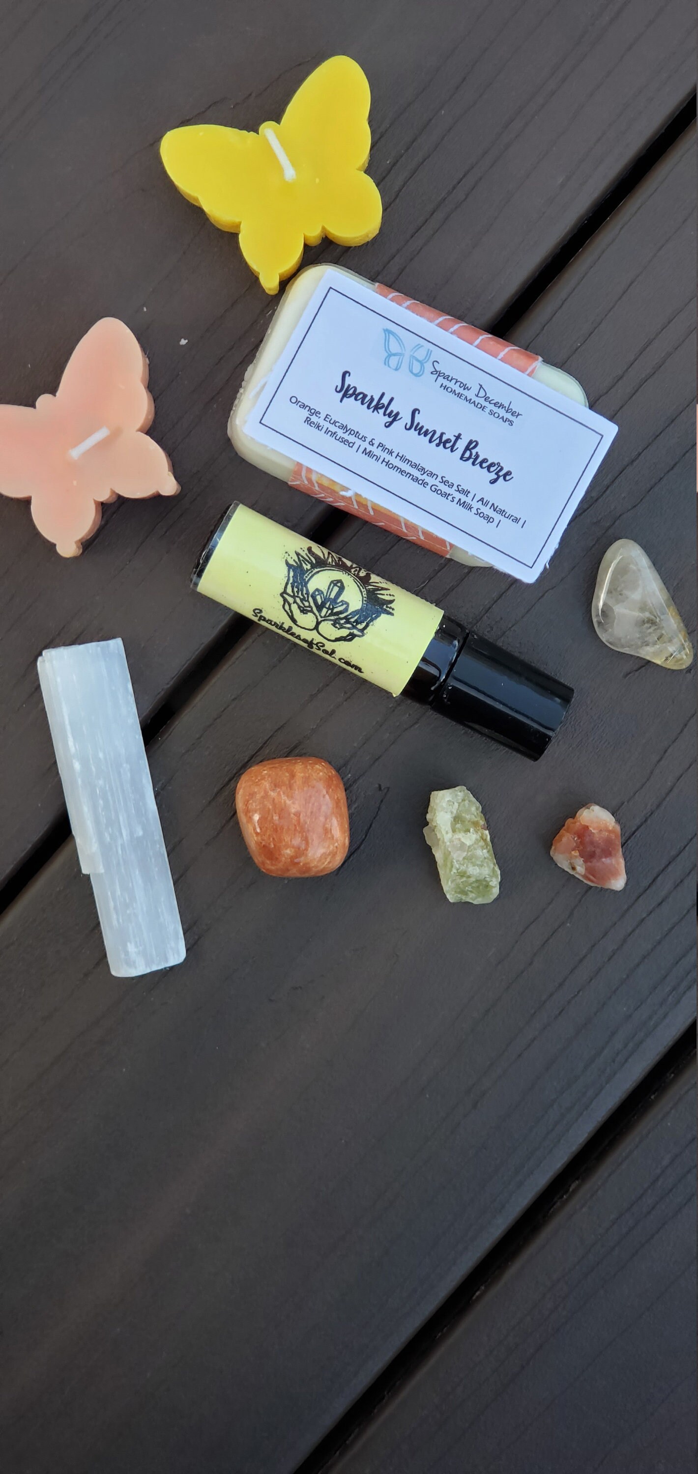 Gratitude Essential Oil Blend, Reiki Infused, Charged, Wild Orange, Eucalyptus, Heliodor, Red Jasper, Sunstone, Soap, Aromatherapy