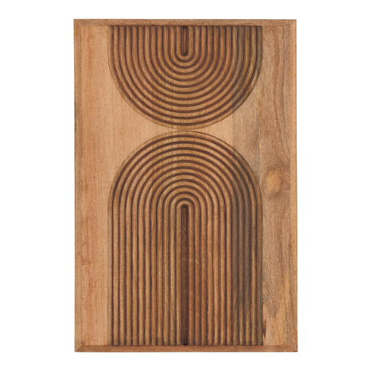Natural Wood Arches Panel Wall Decor: Brown - Medium (36" & under) by World Market