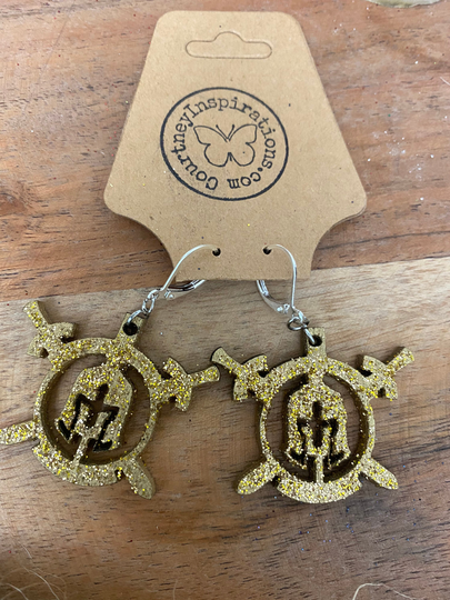 Jordan High School| Warriors Earrings Wood Dangly Earrings | Made in The USA Free Shipping Nickle