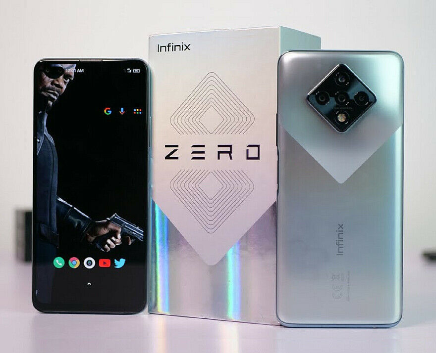 New! & UNLOCKED,INFINIX ZERO 8, 128GB ROM, 8GB Ram, 6 Cams, 6.85" Disp + EXTRAS!