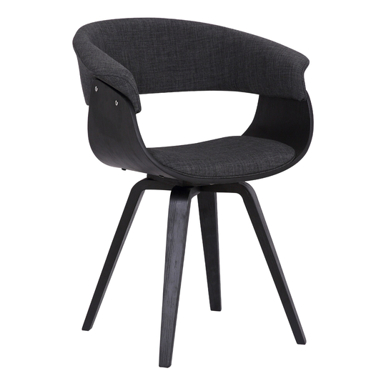 Armen Living Summer Contemporary/Modern Polyester/Polyester Blend Upholstered Arm Chair (Wood Frame) in Black | LCSUCHBLCH