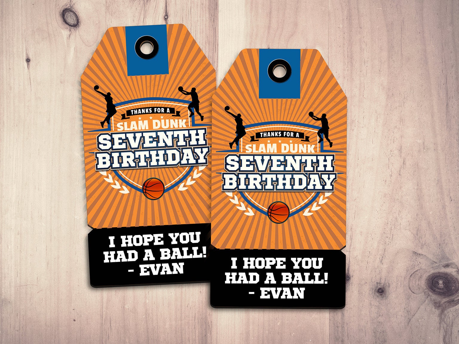 Basketball Birthday Party Favor Tag. I Hope You Had A Ball. Football Party, Basketball Wrestling Sports All-star
