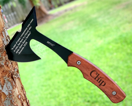 Personalized Throwing Axe, Groomsmen Hatchet, Peronalized Groomsman Hatchet With Sheath