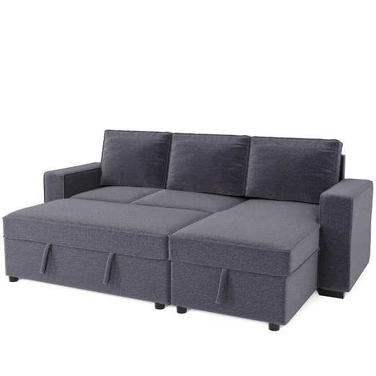 GZMR Modern Gray Polyester/Blend Sofa | GS-6096AAE-LC