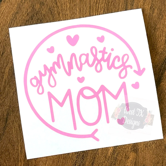 Gymnastis Mom Decal | Gymnastics Car Tumbler For Sports Sticker
