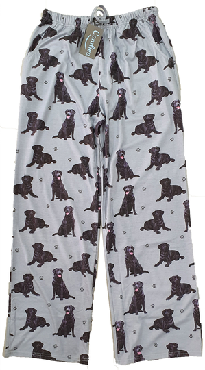 Black Labrador Unisex Cotton Blend Pajama Bottoms - Super Soft & Comfortable Perfect For Gifts