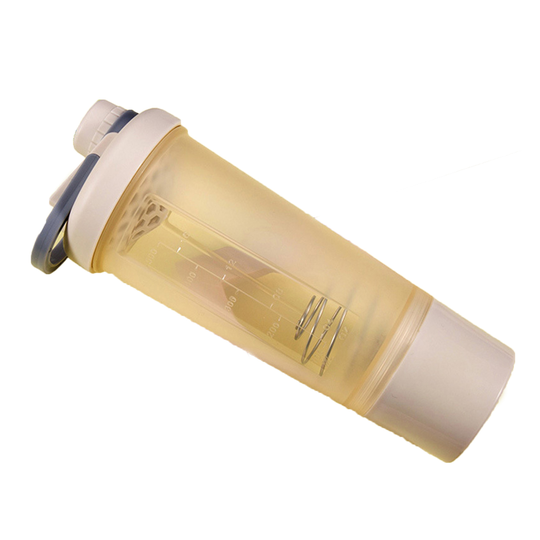 Sport Bottle Portable Durable Frosted Universal Water Blender Cup for Outdoor Fitness - yellow, 500ml