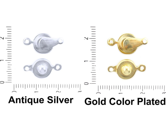 12Pcs Color Plated Snap On Ball & Socket One Strand Clasp Bracelet Lanyard Necklace Findings 9mm X 18mm 5mm