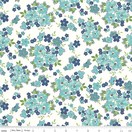 Floral - Cook Book Fabric Collection By Lori Holt For Riley Blake Designs C11751 Cottage 1/2 Yard