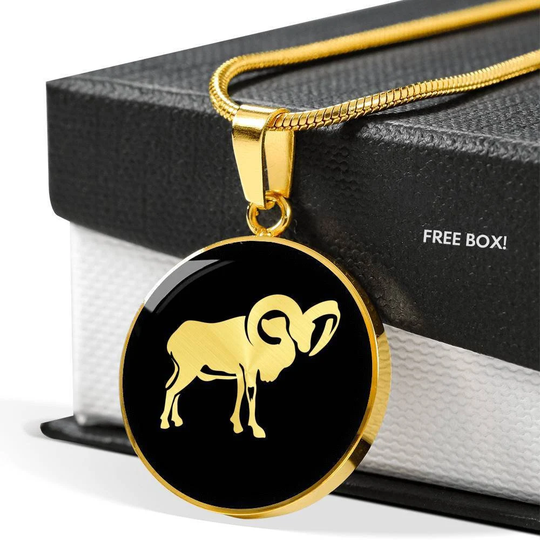 Ram Necklace, Gift, Pendant, Jewelry, Charm