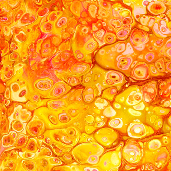 Half Yard - Fusion I Surf in Orange By Quilting Treasures Rich Saturated Color Mottled Tonal Blender Cotton Fabric