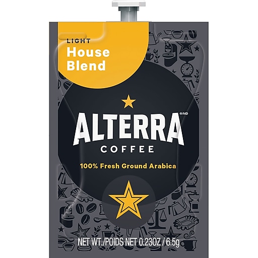 FLAVIA ALTERRA House Blend Coffee Freshpacks, Light Roast, 100/Carton (MDRA181)