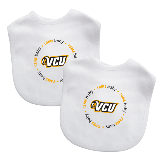BabyFanatic Bibs 2 Pack - NCAA VCU Rams - Officially Licensed Baby Apparel Set