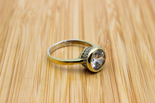 Handmade Women Ring, Zircon Turkish Birthstones Ottoman April Stone, Ladies 925K Sterling Silver