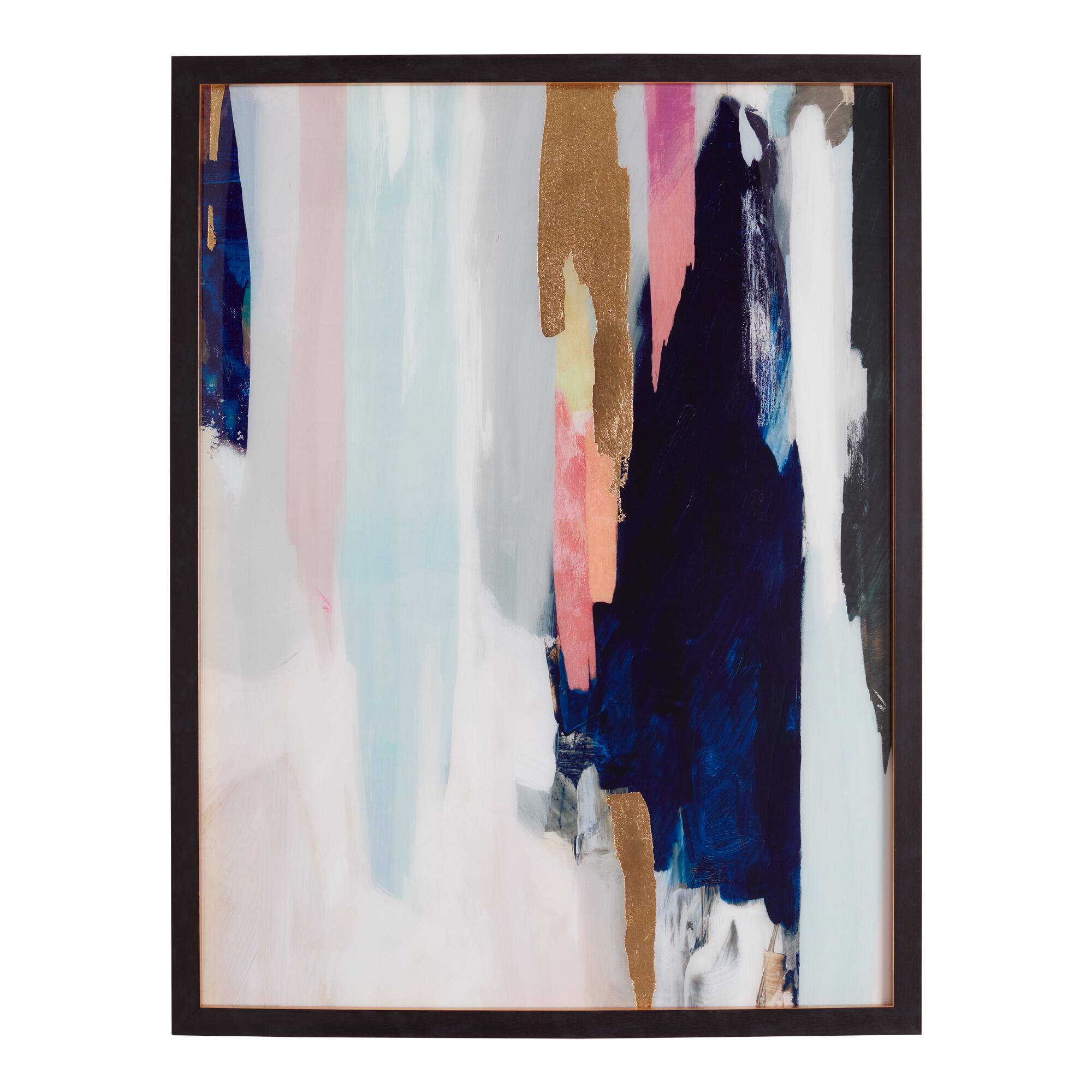 Somber Gold Framed Wall Art: Multi - Glass - Large by World Market
