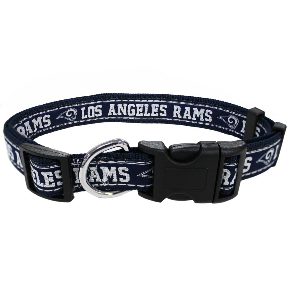 Pets First Los Angeles Rams Navy Blue Dog Collar, Medium (26- 40-lb) | STL-3036-MD