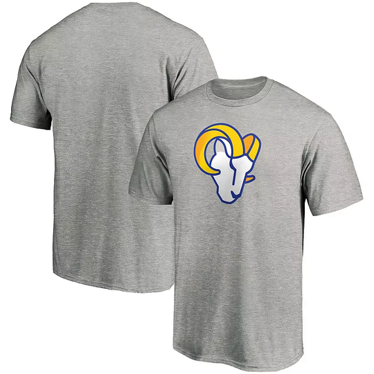 Men's Fanatics Branded Heathered Gray Los Angeles Rams Primary Logo T-Shirt, Size: 4XL, Grey