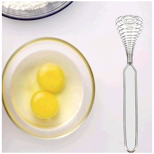 1Pcs Egg Beater Stainless Steel Spring Coil Wire Whisk Hand Egg Beaters Mixer Blender Tool For Eggs Stiring