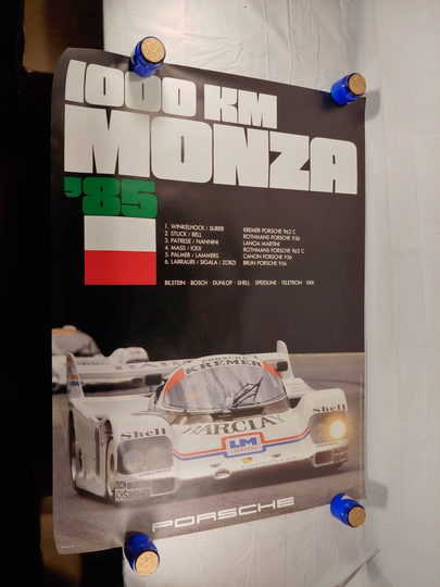 Vintage Porsche 1000 Km Monza 1985 Poster
