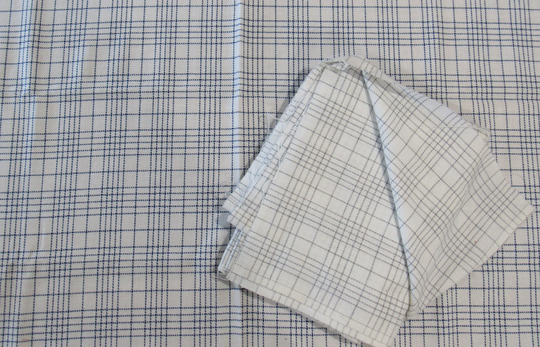 Plaid Woven Acrylic Fabric - Gray/White Or Navy/White You Choose Wool Blend Type Sewing Home Decor Pillows