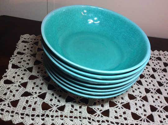7 Large Melamine Pasta Bowls