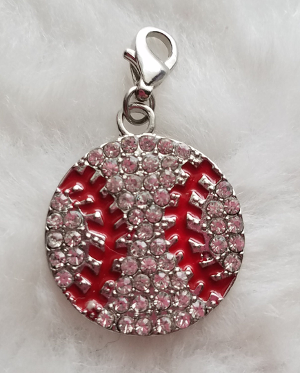 Baseball Charm | Pendant Jewelry Mom Gift For Rhinestone