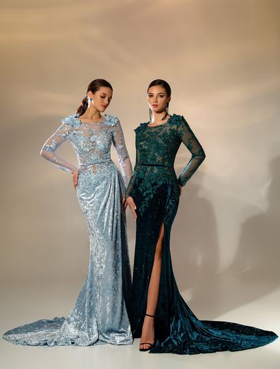 Elegant Evening Dress, Mermaid Prom Fit & Flare Party Bridesmaid Gown, Graduation Long Dress