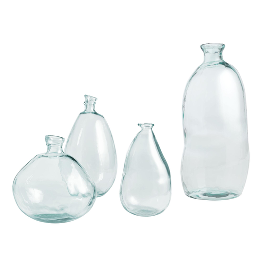 Clear Recycled Glass Barcelona Vase by World Market