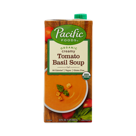 2-Pack Pacific Foods Organic Creamy Tomato Basil Soup 32 fl oz carton
