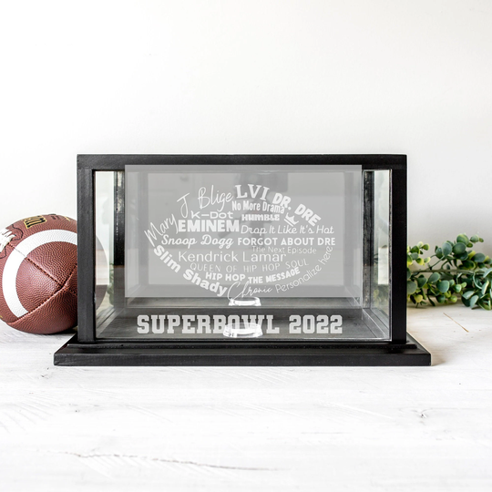 Superbowl Halftime | Lvi 2022 Personalized Football Case| Custom Display|| Gift For Husband