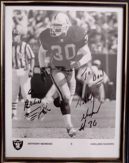 Anthony Newman Pro Football Safety For La Rams, No Saints & Oakland Raiders Autographed Photo
