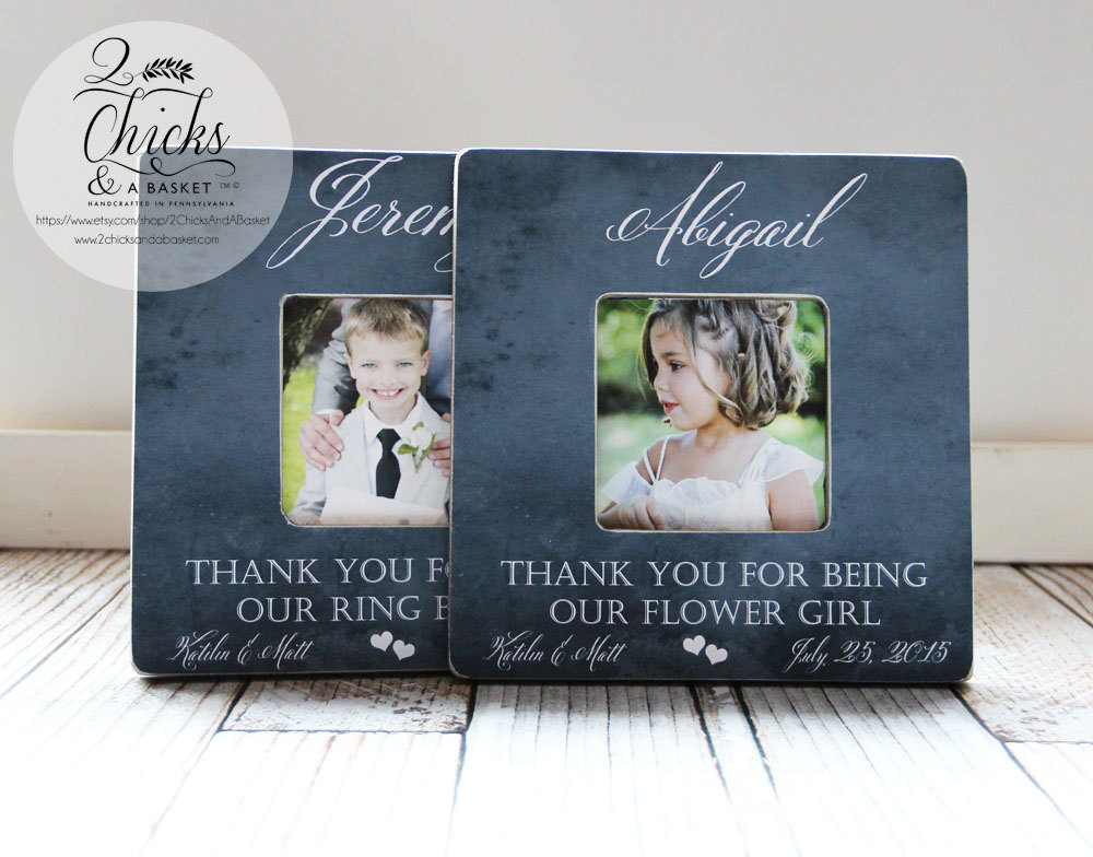 Ring Bearer & Flower Girl Picture Frames | Set Of 2, Wedding Keepsake, Gift, Gift