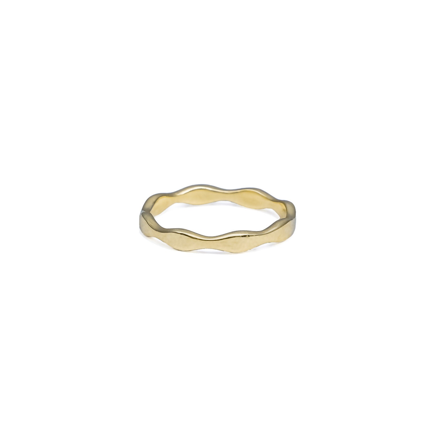 14K Gold Vermeil Stackable Rings, 3 Mm Handmade Silver Crown 18K Stacking Band, Free Engraving