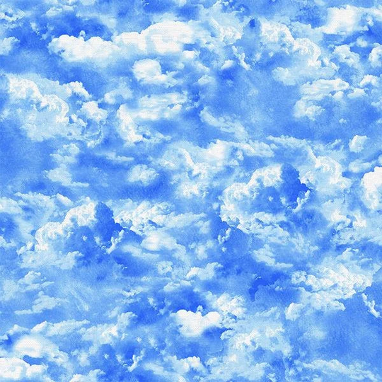 Cloud Fabric, Blender Barnyard Blenders, Clouds Blue Sky #21404, Paintbrush Studio, Quilting Cotton Fabric By The Yard