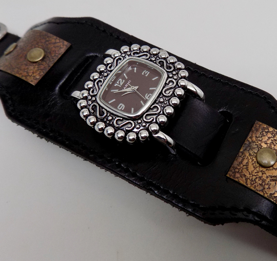 Sale. Steampunk Watch.. Quartz Watch.leather Cuff Watch