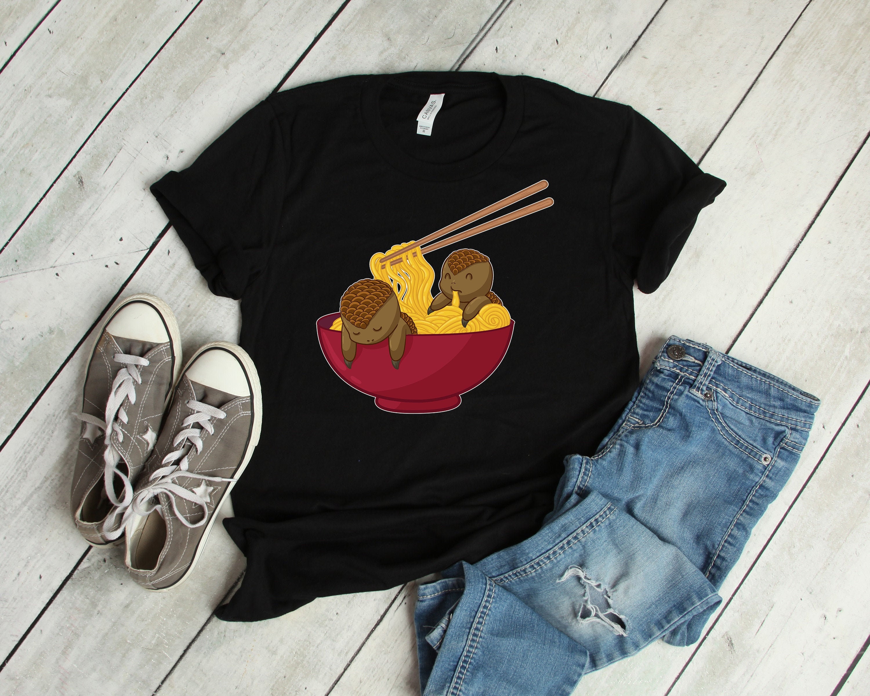 Pangolin Japanese Chibi Ramen Bowl Noodles Lover Shirt Women Men Kids Anime Hoodie Sweatshirt/Kawaii Pho T-Shirt Gifts