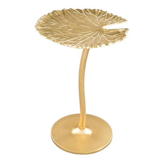 Gold Metal Lily Leaf Garfield Accent Table by World Market