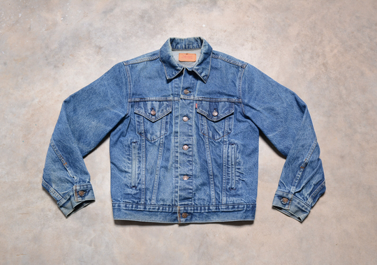 Vintage 80S Levi's Denim Jacket Levis Medium Dark Wash Trucker Men Women Unisex M 40