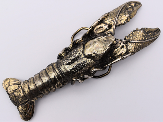 Crayfish Crawdad Shellfish Seafood Vintage Belt Buckle